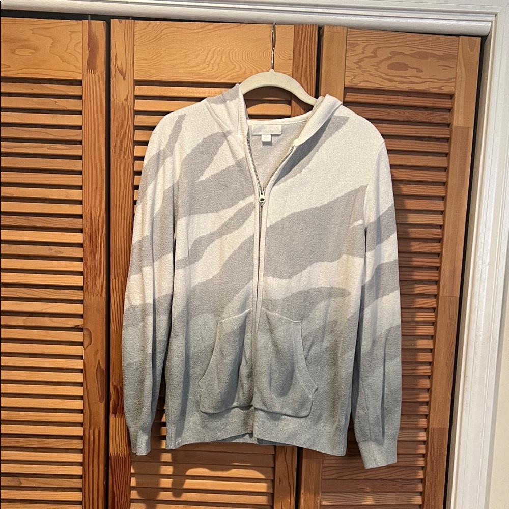 Barefoot Dreams Sweater Women Small CozyChic Ultra Lite Ocean Reef Zip Up Hoodie